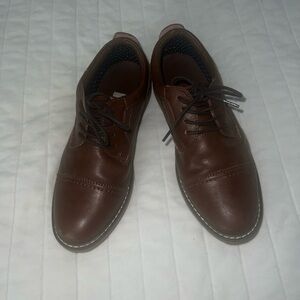 Steve Madden Men's Brown Leather Lace-Up Oxfords